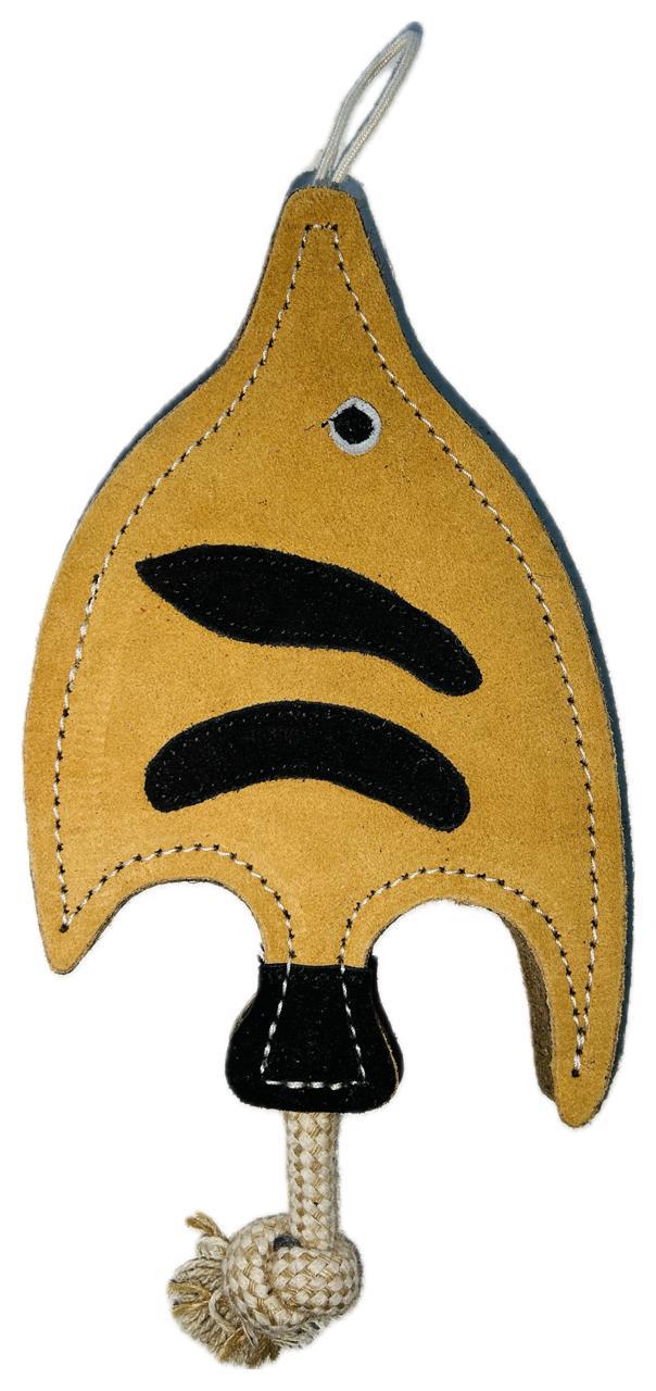 Leather Fish Dog Toy